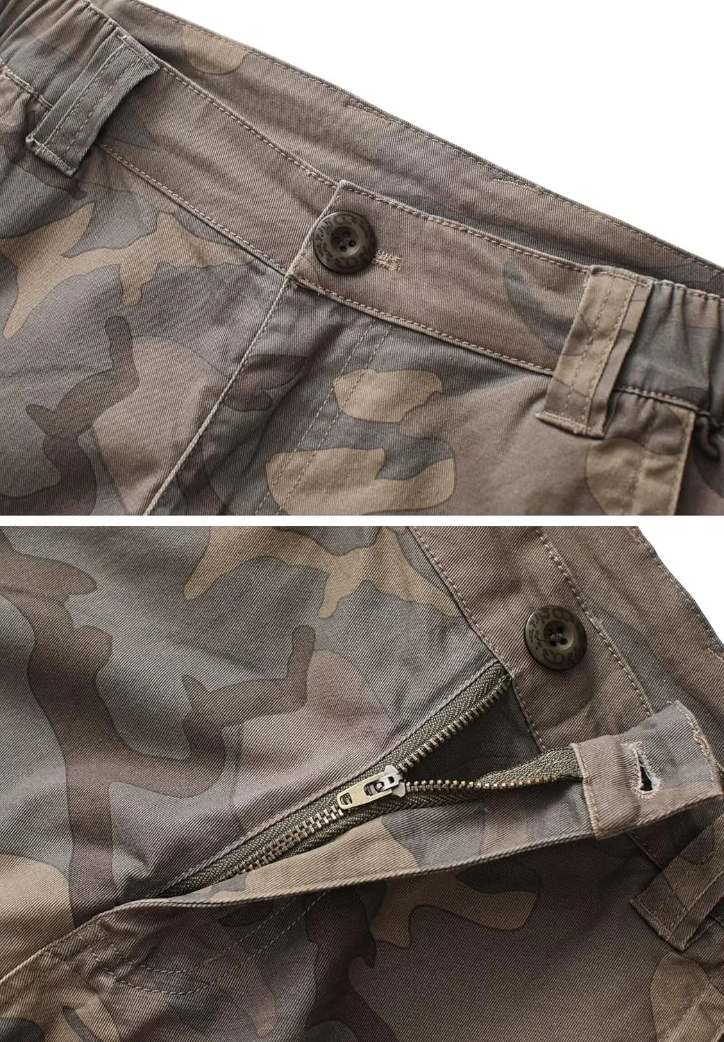 Mens Cargo Shorts Relaxed Fit Camo Casual Shorts Multi-Pocket Work Shorts with Pockets 11" Inseam