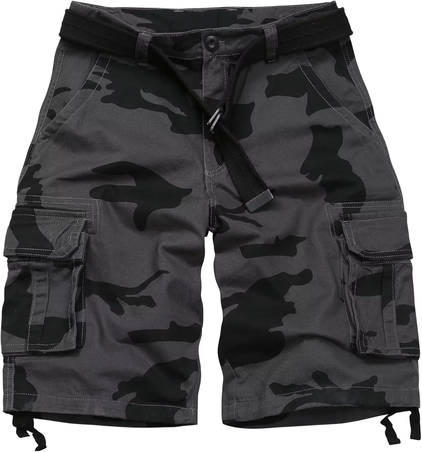 Mens Cargo Shorts Relaxed Fit Camo Casual Shorts Multi-Pocket Work Shorts with Pockets 11" Inseam