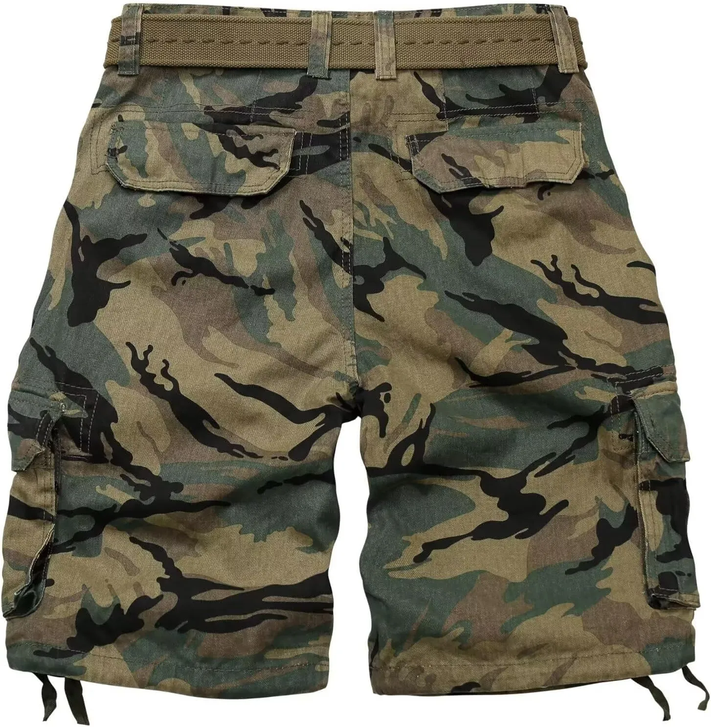 Mens Cargo Shorts Relaxed Fit Camo Casual Shorts Multi-Pocket Work Shorts with Pockets 11" Inseam
