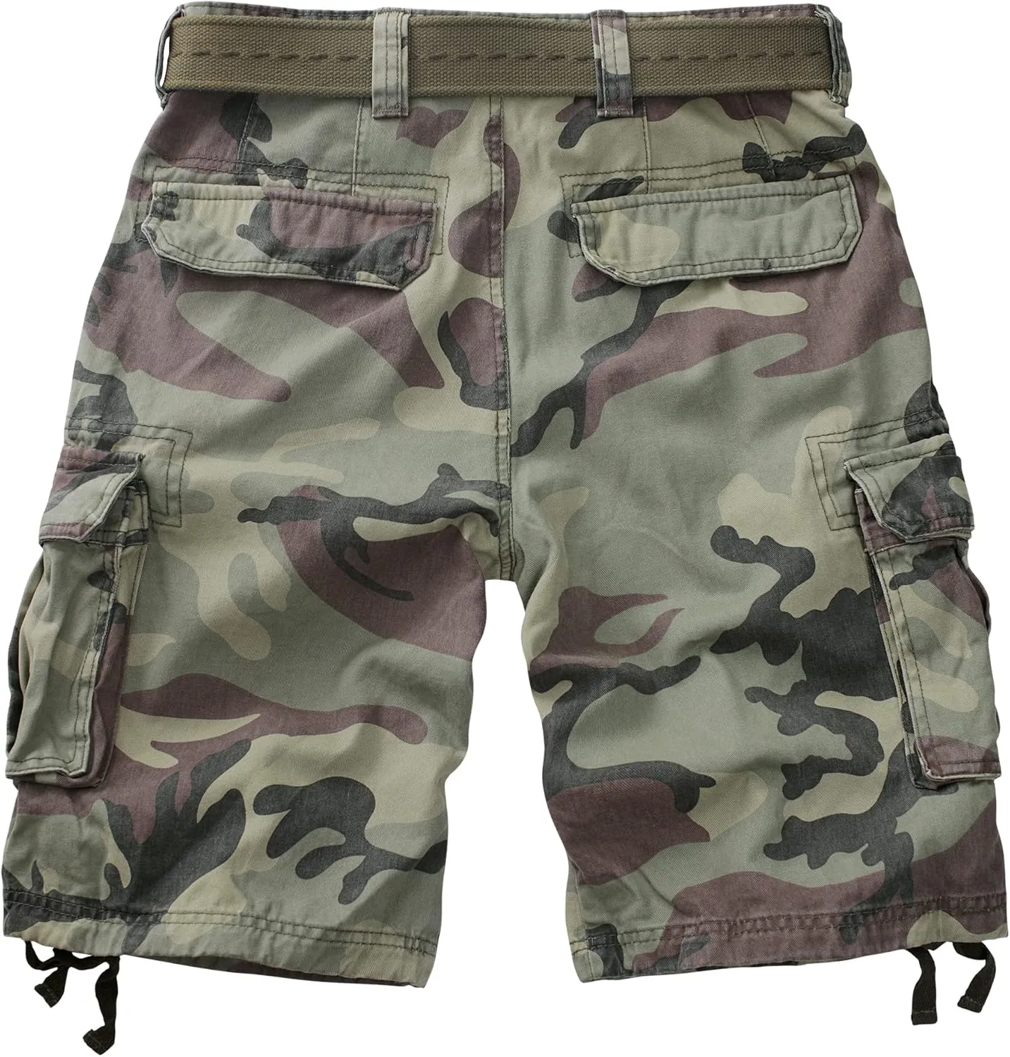 Mens Cargo Shorts Relaxed Fit Camo Casual Shorts Multi-Pocket Work Shorts with Pockets 11" Inseam