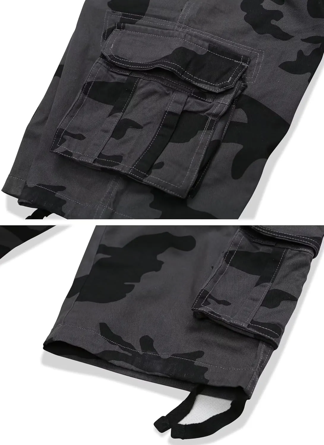 Mens Cargo Shorts Relaxed Fit Camo Casual Shorts Multi-Pocket Work Shorts with Pockets 11" Inseam