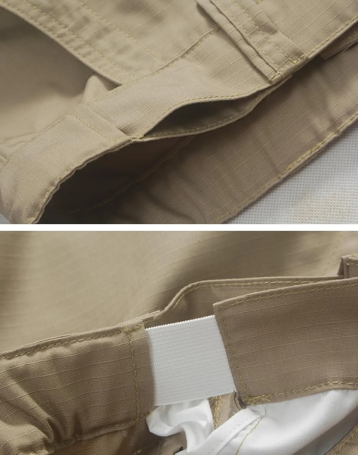 Men's Cargo Shorts Relaxed Fit Elastic Waist Casual Work Shorts 11" Inseam Outdoor Shorts with 6 Pockets