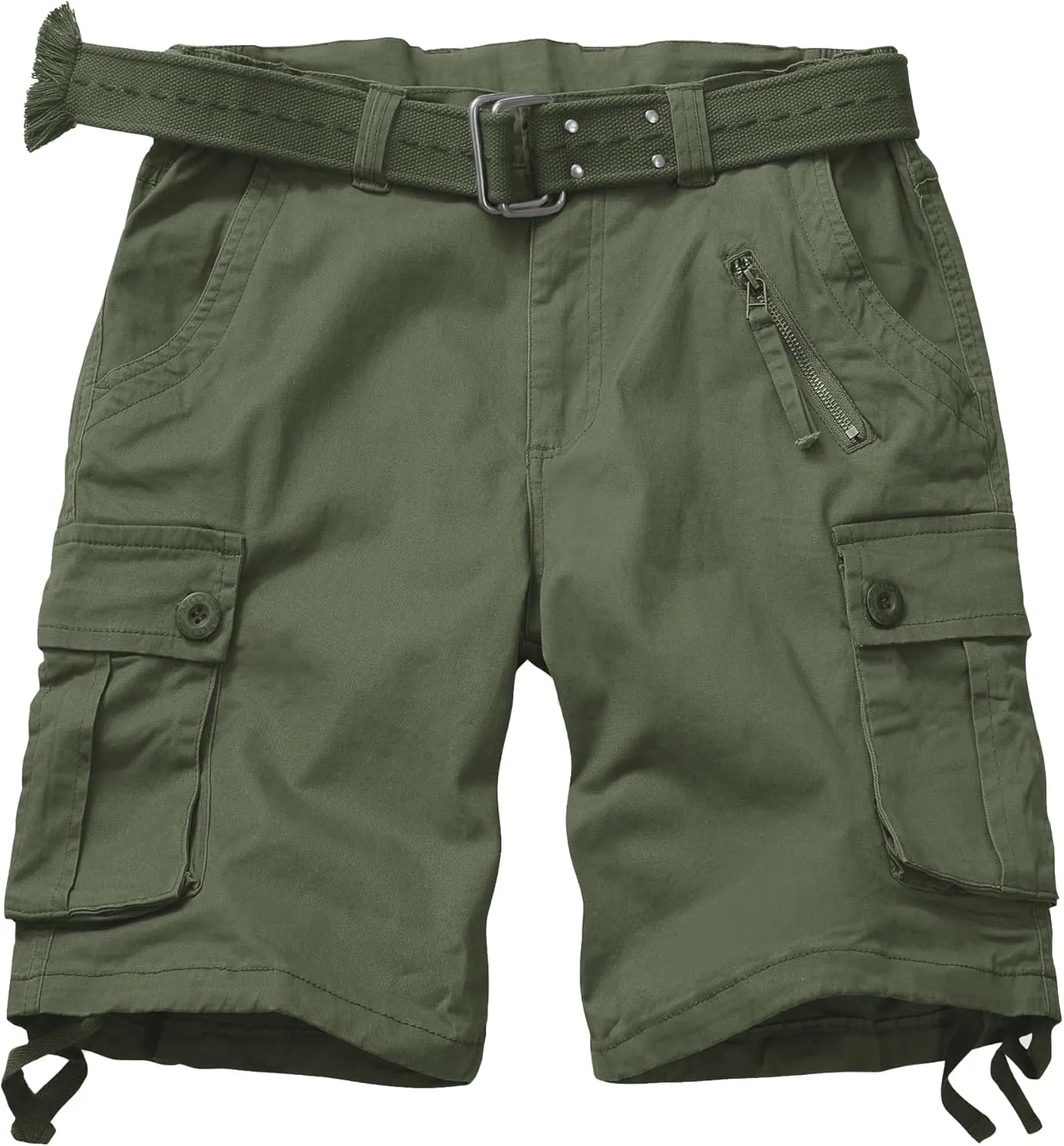 Men's Cargo Shorts Relaxed Fit Elastic Waist Casual Work Shorts 11" Inseam Outdoor Shorts with 6 Pockets