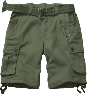 Men's Cargo Shorts Relaxed Fit Elastic Waist Casual Work Shorts 11" Inseam Outdoor Shorts with 6 Pockets