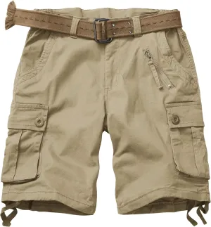 Men's Cargo Shorts Relaxed Fit Elastic Waist Casual Work Shorts 11" Inseam Outdoor Shorts with 6 Pockets