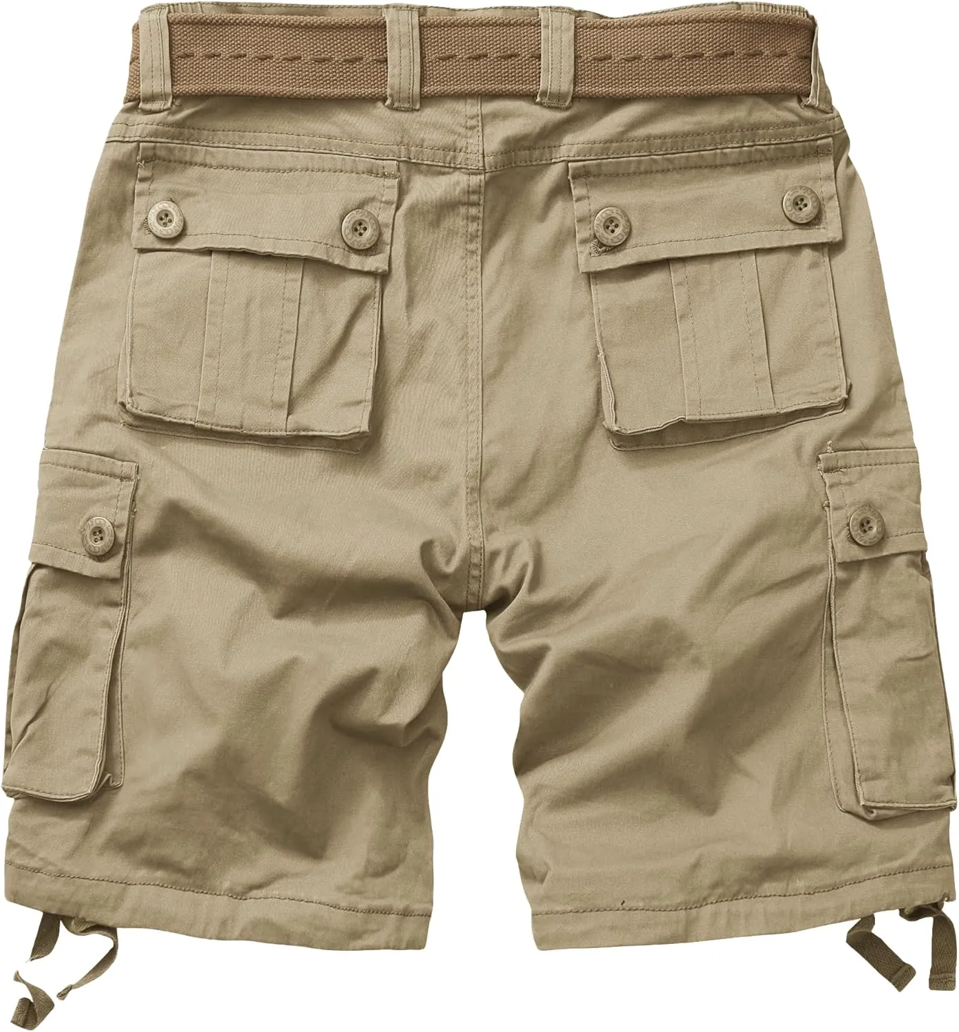 Men's Cargo Shorts Relaxed Fit Elastic Waist Casual Work Shorts 11" Inseam Outdoor Shorts with 6 Pockets