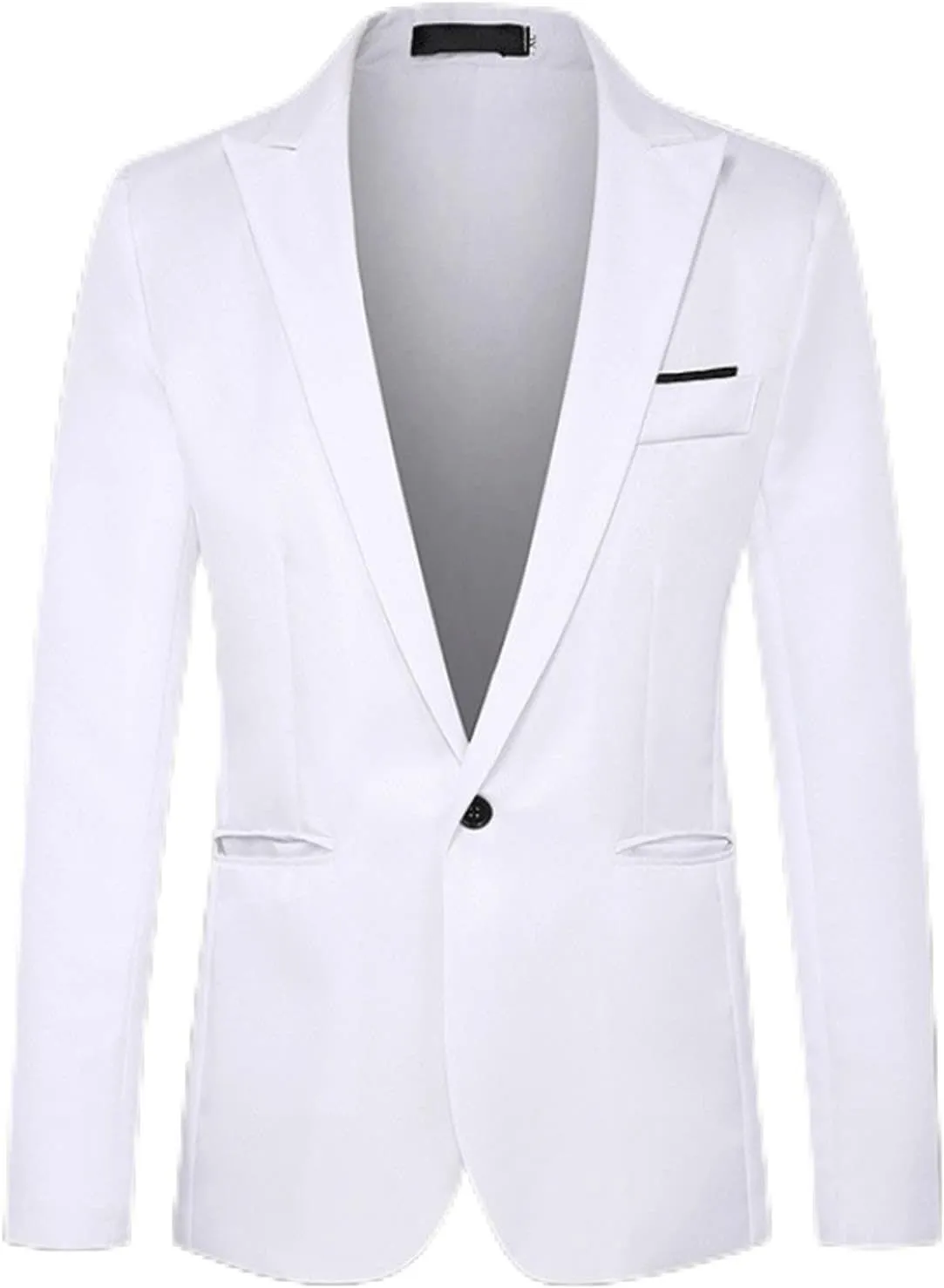 Men's Casual Blazer One Button Sport Coat, Lightweight Suit Blazer Jacket, Party Banquet Fashion Tuxedo Coat