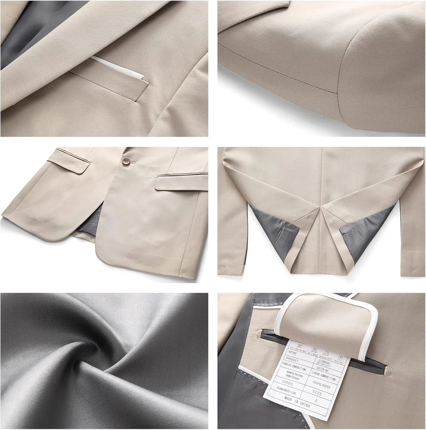 Men's Casual Slim Fit Suit Blazer Jacket One Button Lightweight Sport Coats Formal Dress Daily Business Suit Jacket
