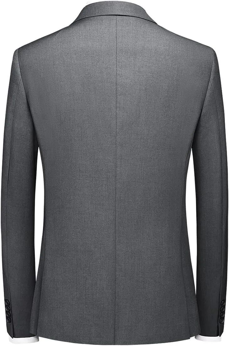 Men's Casual Slim Fit Suit Blazer Jacket One Button Lightweight Sport Coats Formal Dress Daily Business Suit Jacket