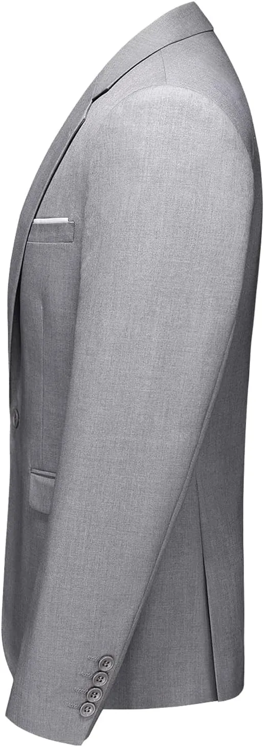 Men's Casual Slim Fit Suit Blazer Jacket One Button Lightweight Sport Coats Formal Dress Daily Business Suit Jacket