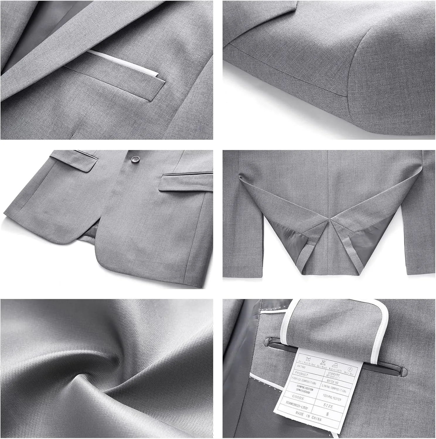 Men's Casual Slim Fit Suit Blazer Jacket One Button Lightweight Sport Coats Formal Dress Daily Business Suit Jacket