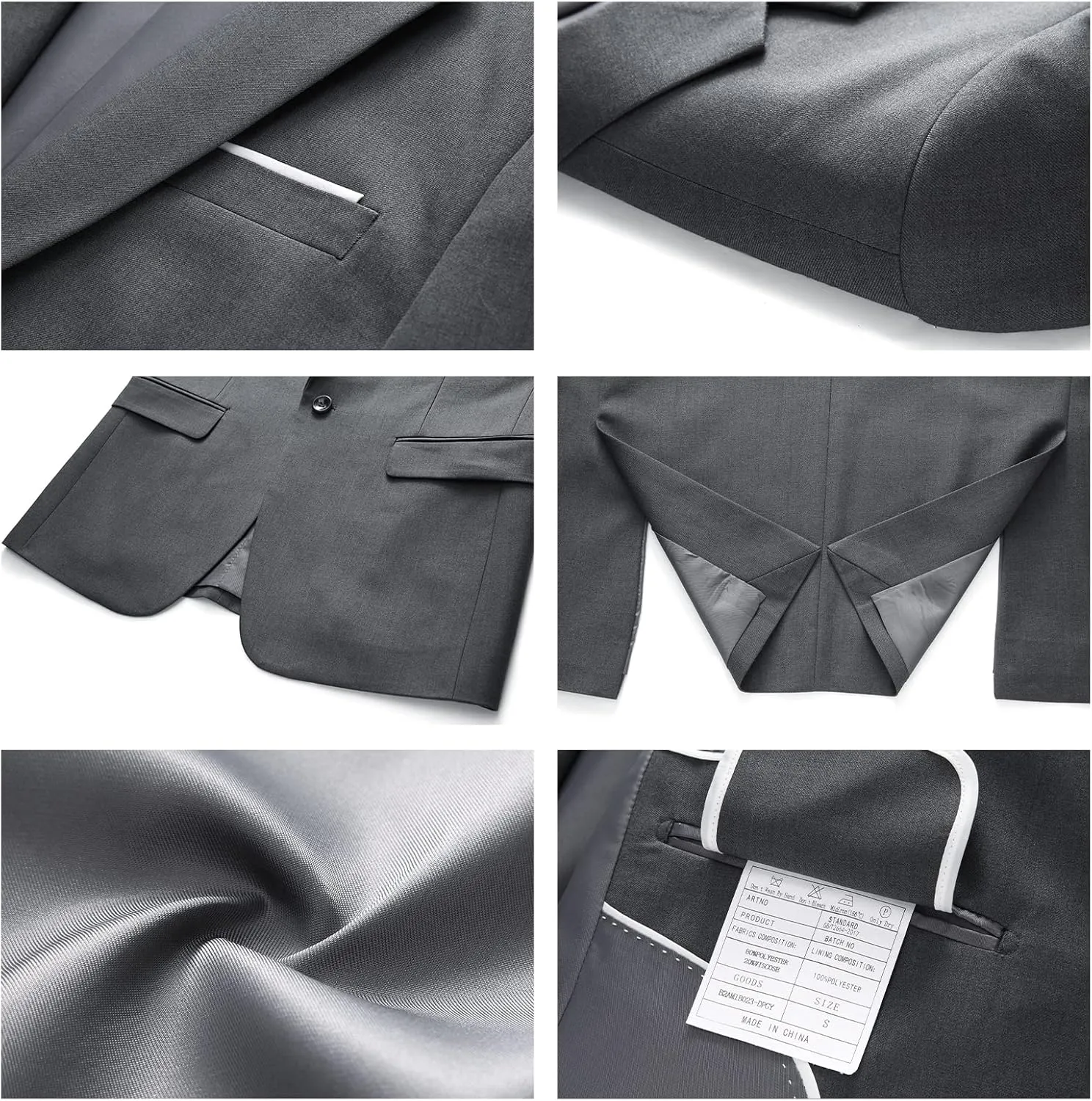 Men's Casual Slim Fit Suit Blazer Jacket One Button Lightweight Sport Coats Formal Dress Daily Business Suit Jacket