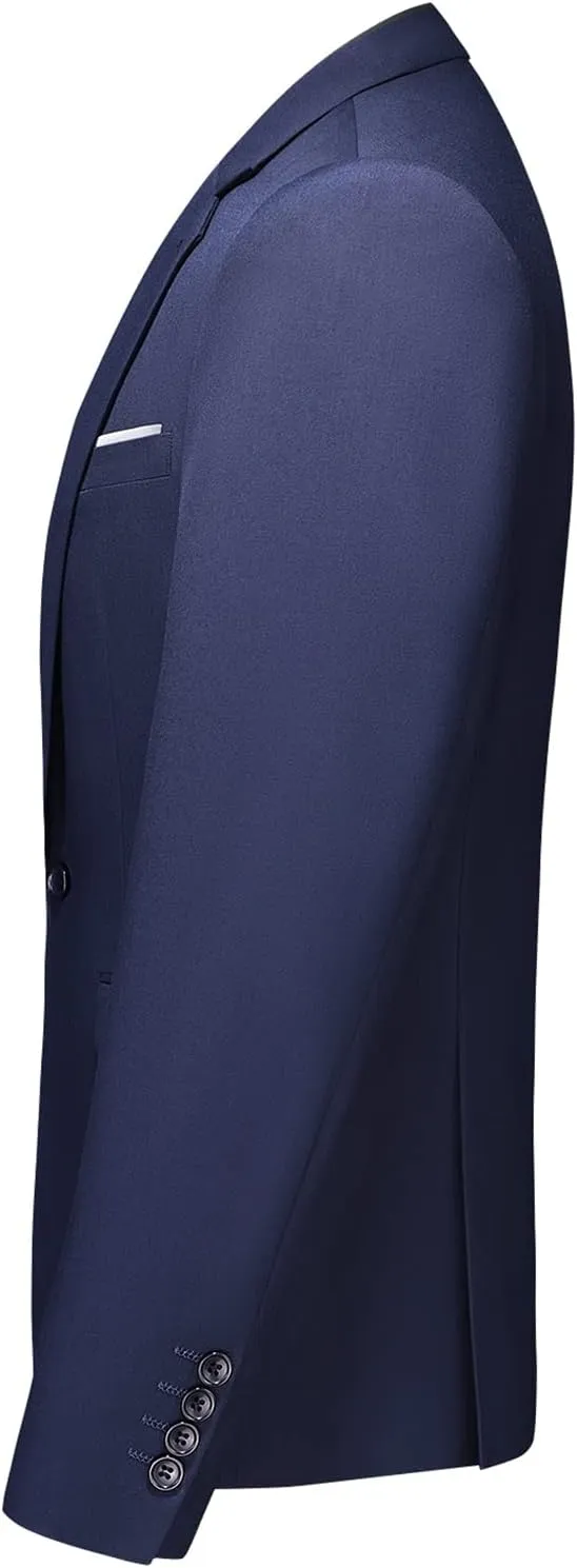 Men's Casual Slim Fit Suit Blazer Jacket One Button Lightweight Sport Coats Formal Dress Daily Business Suit Jacket