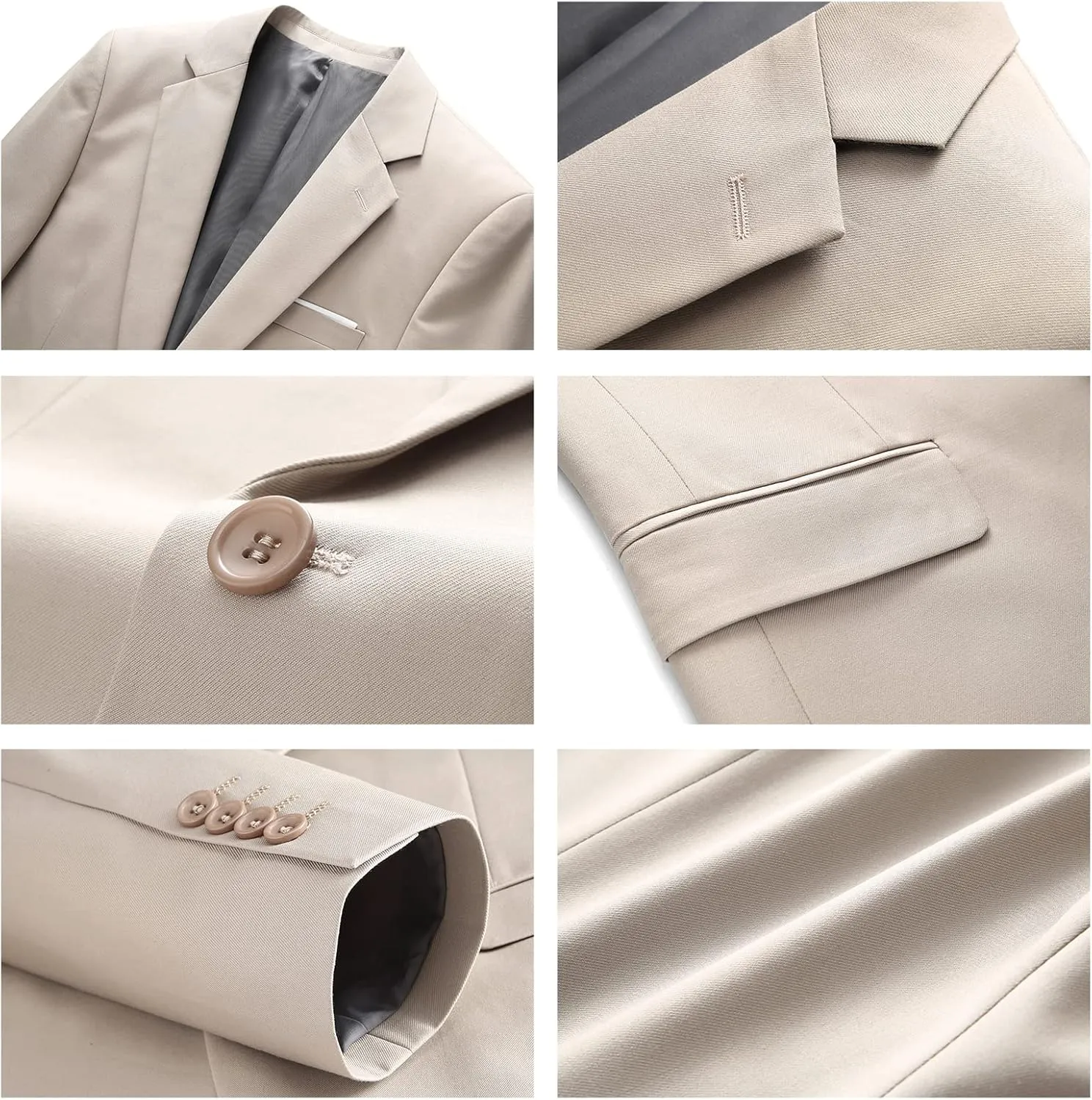 Men's Casual Slim Fit Suit Blazer Jacket One Button Lightweight Sport Coats Formal Dress Daily Business Suit Jacket