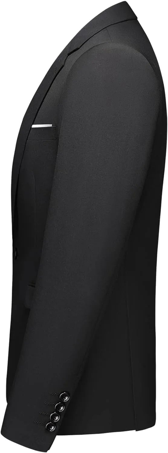 Men's Casual Slim Fit Suit Blazer Jacket One Button Lightweight Sport Coats Formal Dress Daily Business Suit Jacket