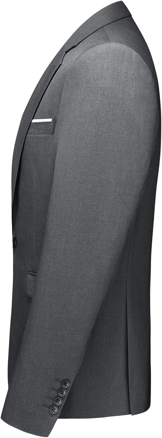 Men's Casual Slim Fit Suit Blazer Jacket One Button Lightweight Sport Coats Formal Dress Daily Business Suit Jacket