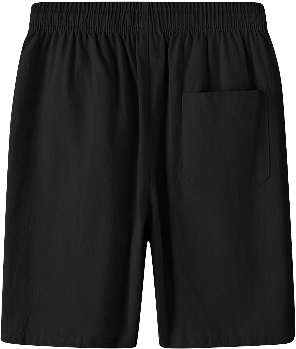 Men's Cotton Blend Shorts Elastic Waist Drawstring Shorts with Pockets Workout Jogger Relaxed Fit Shorts for Men