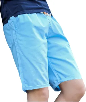 Mens Cotton Linen Shorts Lightweight Casual Shorts Summer Relaxed Fit Daily Wear Shorts Breathable Lounge Bottoms