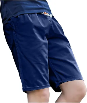 Mens Cotton Linen Shorts Lightweight Casual Shorts Summer Relaxed Fit Daily Wear Shorts Breathable Lounge Bottoms