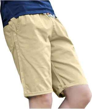 Mens Cotton Linen Shorts Lightweight Casual Shorts Summer Relaxed Fit Daily Wear Shorts Breathable Lounge Bottoms
