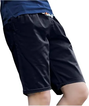 Mens Cotton Linen Shorts Lightweight Casual Shorts Summer Relaxed Fit Daily Wear Shorts Breathable Lounge Bottoms