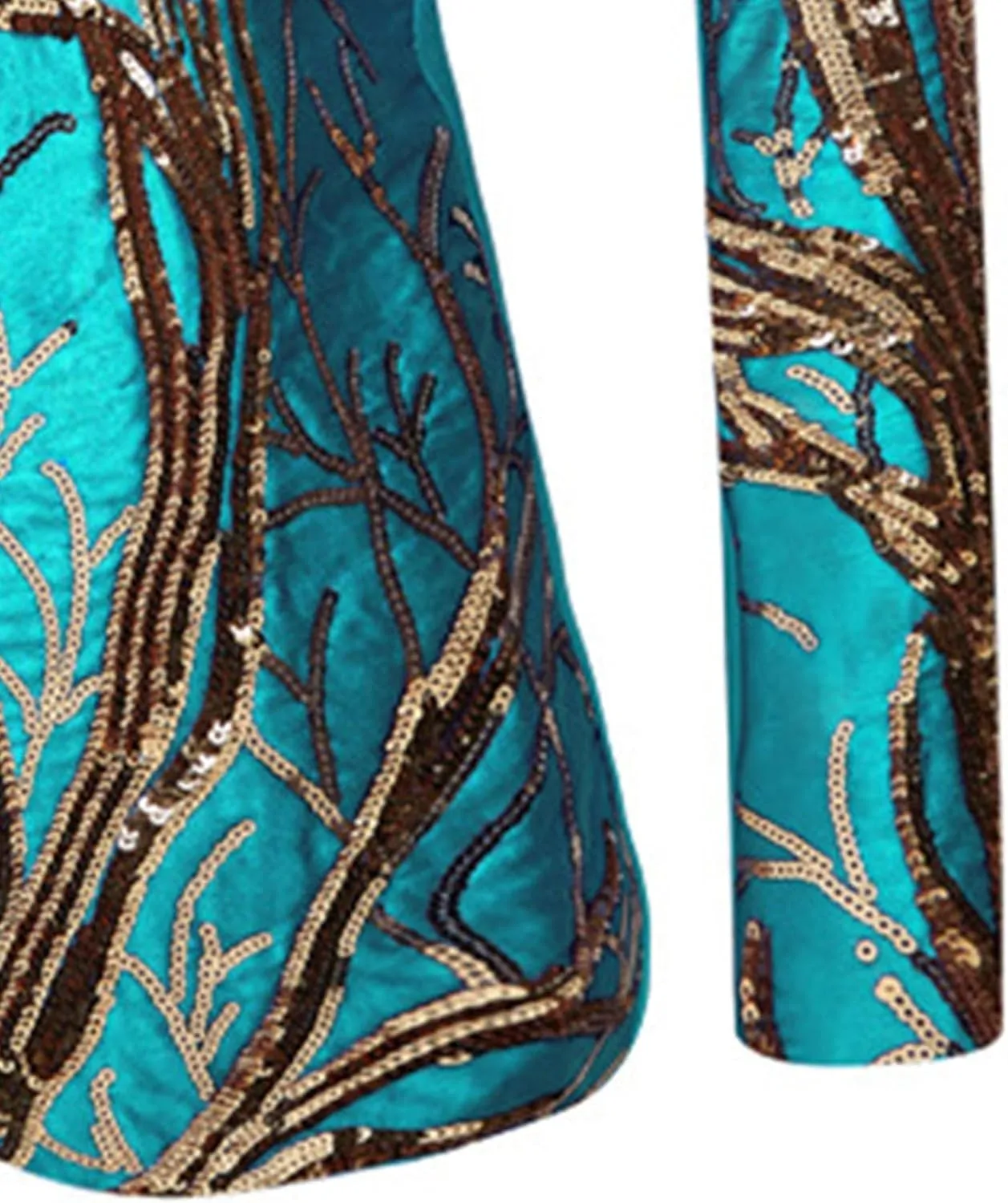 Men's Embroidered Sequin Suit Set 1 Button Slim Fit Prom Sport Coats and Pants Wedding Banquet Blazers Tuxedo