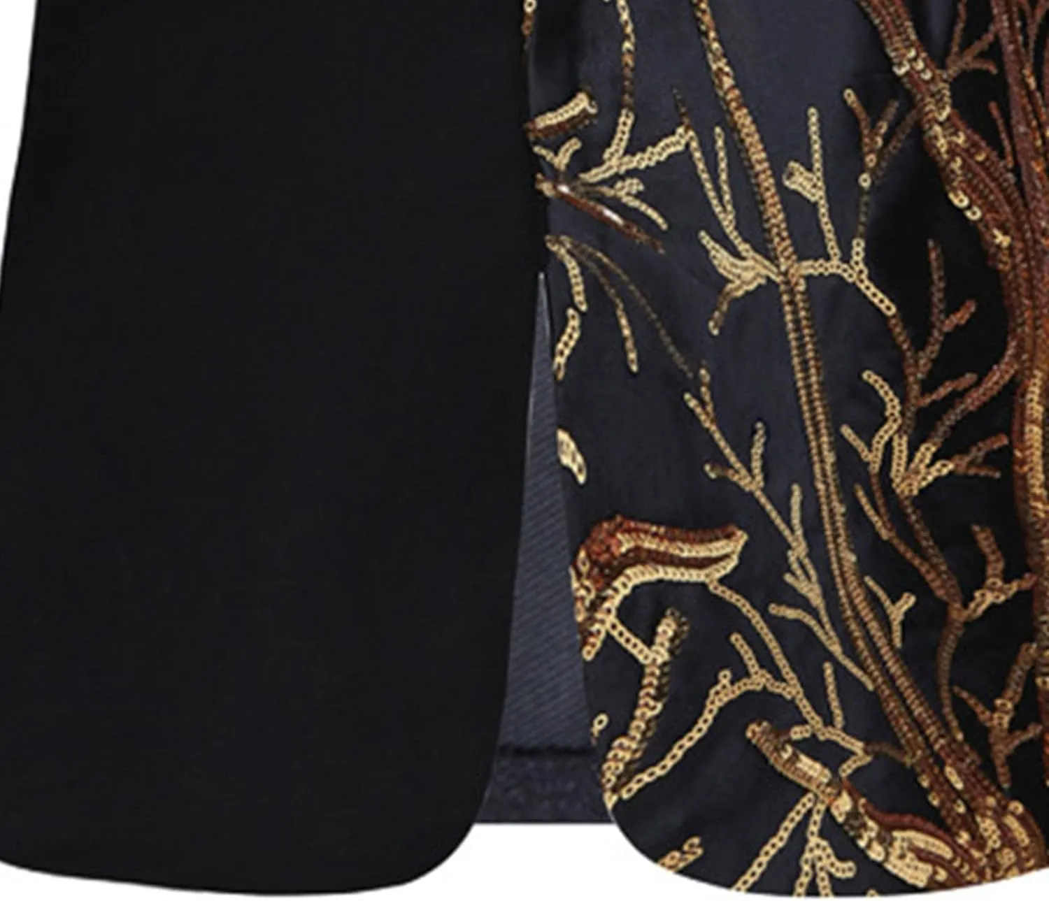 Men's Embroidered Sequin Suit Set 1 Button Slim Fit Prom Sport Coats and Pants Wedding Banquet Blazers Tuxedo