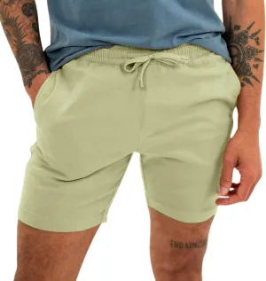 Mens Linen Shorts Casual Cotton Short Pants Summer Classic Beach Shorts Elastic Waist Drawstring Shorts with Pockets