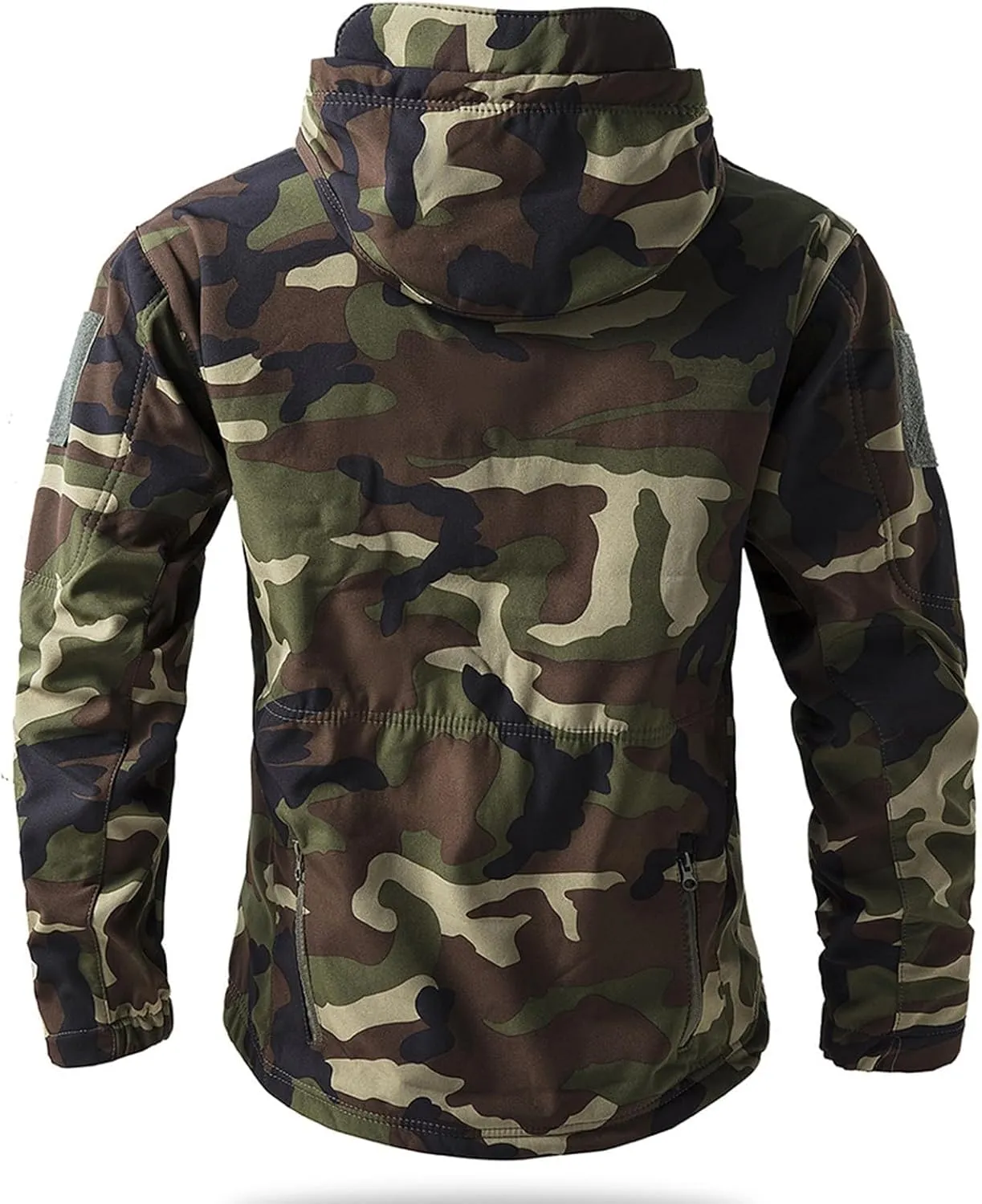 Men's Military Tactical Jackets Camo Hooded Softshell Jacket Outdoor Hunting Hiking Coat Winter Waterproof Windbreaker