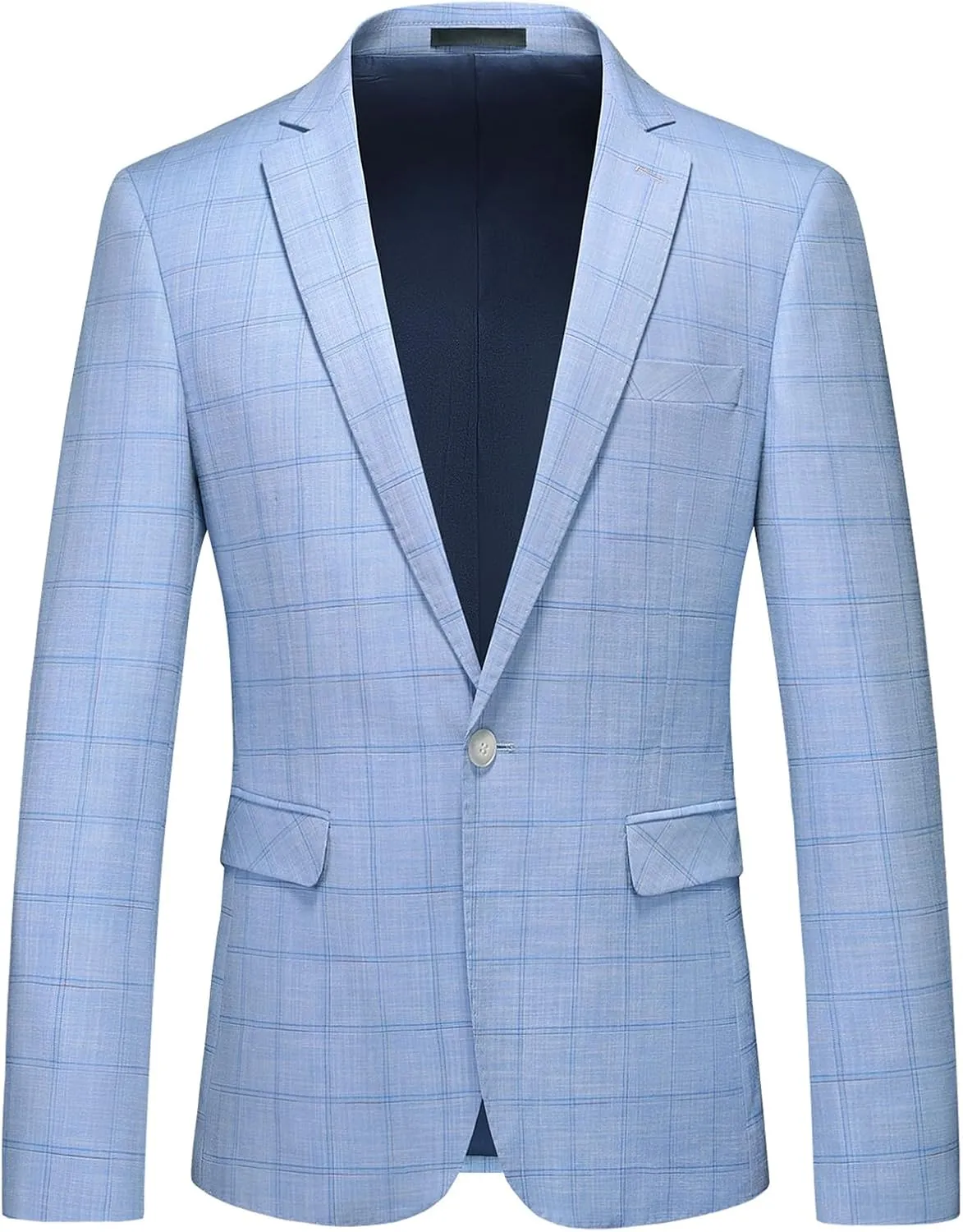 Men's Plaid Blazer Sport Coats Jackets Slim Fit Lightweight Casual Checkered Blazer for Men