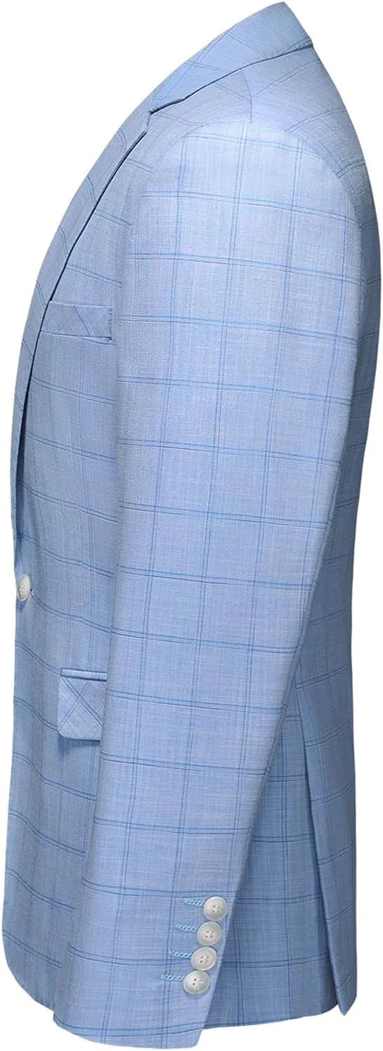 Men's Plaid Blazer Sport Coats Jackets Slim Fit Lightweight Casual Checkered Blazer for Men