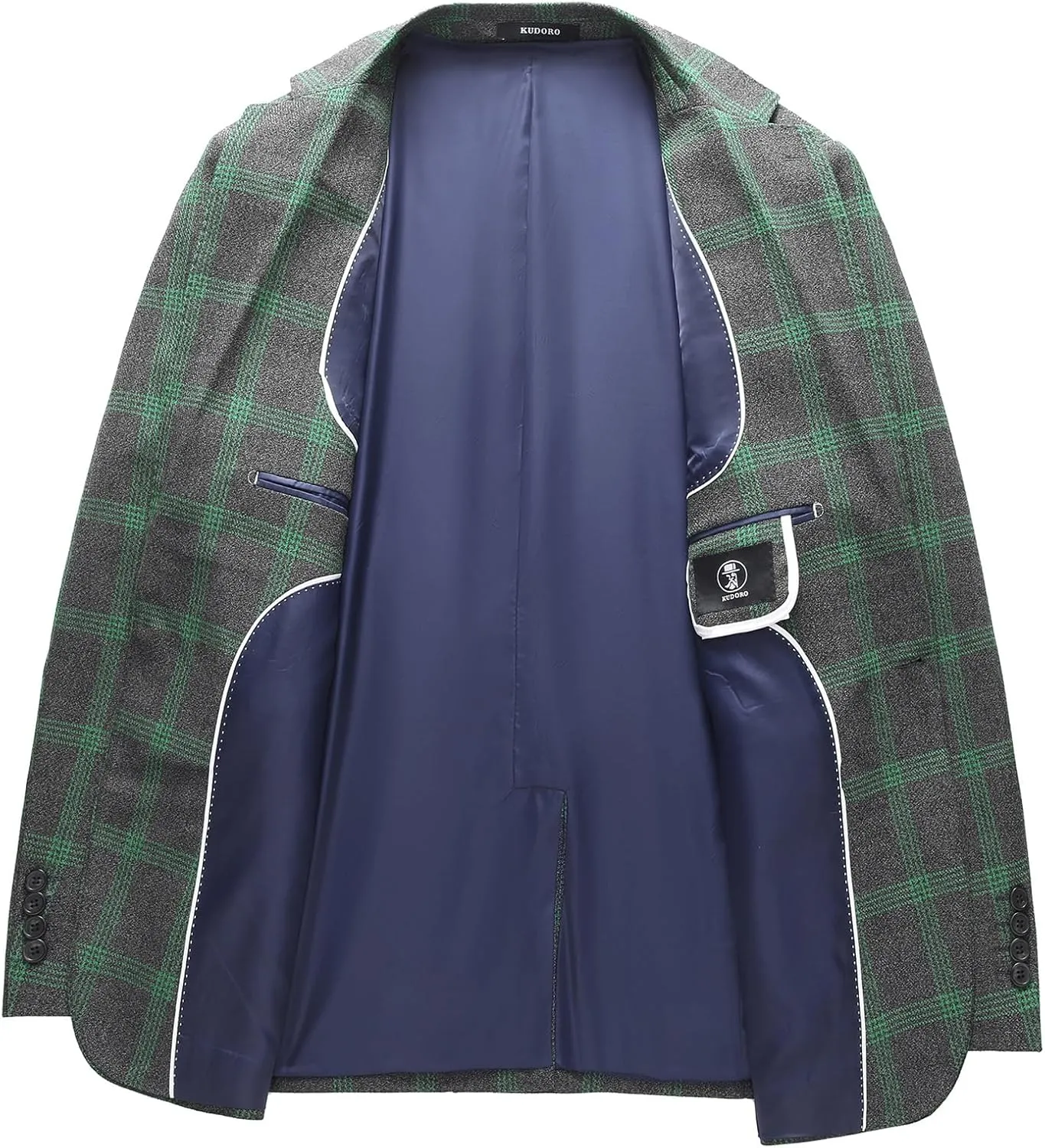 Mens Plaid Blazer Sports Coat Casual Slim Fit Checkered Blazer for Men Wedding