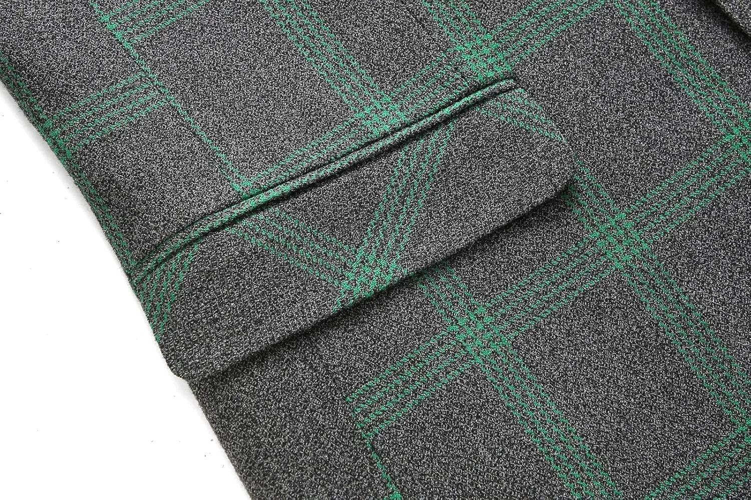 Mens Plaid Blazer Sports Coat Casual Slim Fit Checkered Blazer for Men Wedding