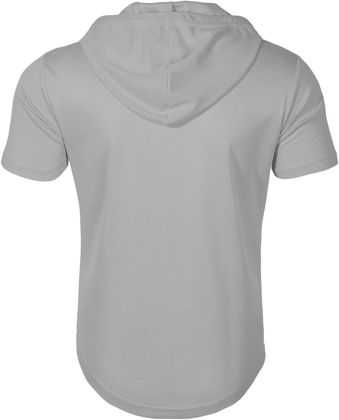 Mens Quarter Zip Hoodies Short Sleeve Shirts with Drawstring Casual Lightweight Muscle Workout Athletic Hooded Tshirt