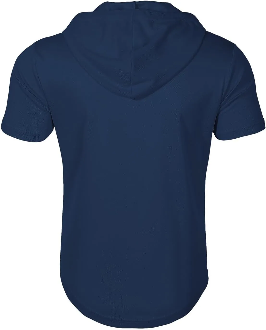 Mens Quarter Zip Hoodies Short Sleeve Shirts with Drawstring Casual Lightweight Muscle Workout Athletic Hooded Tshirt