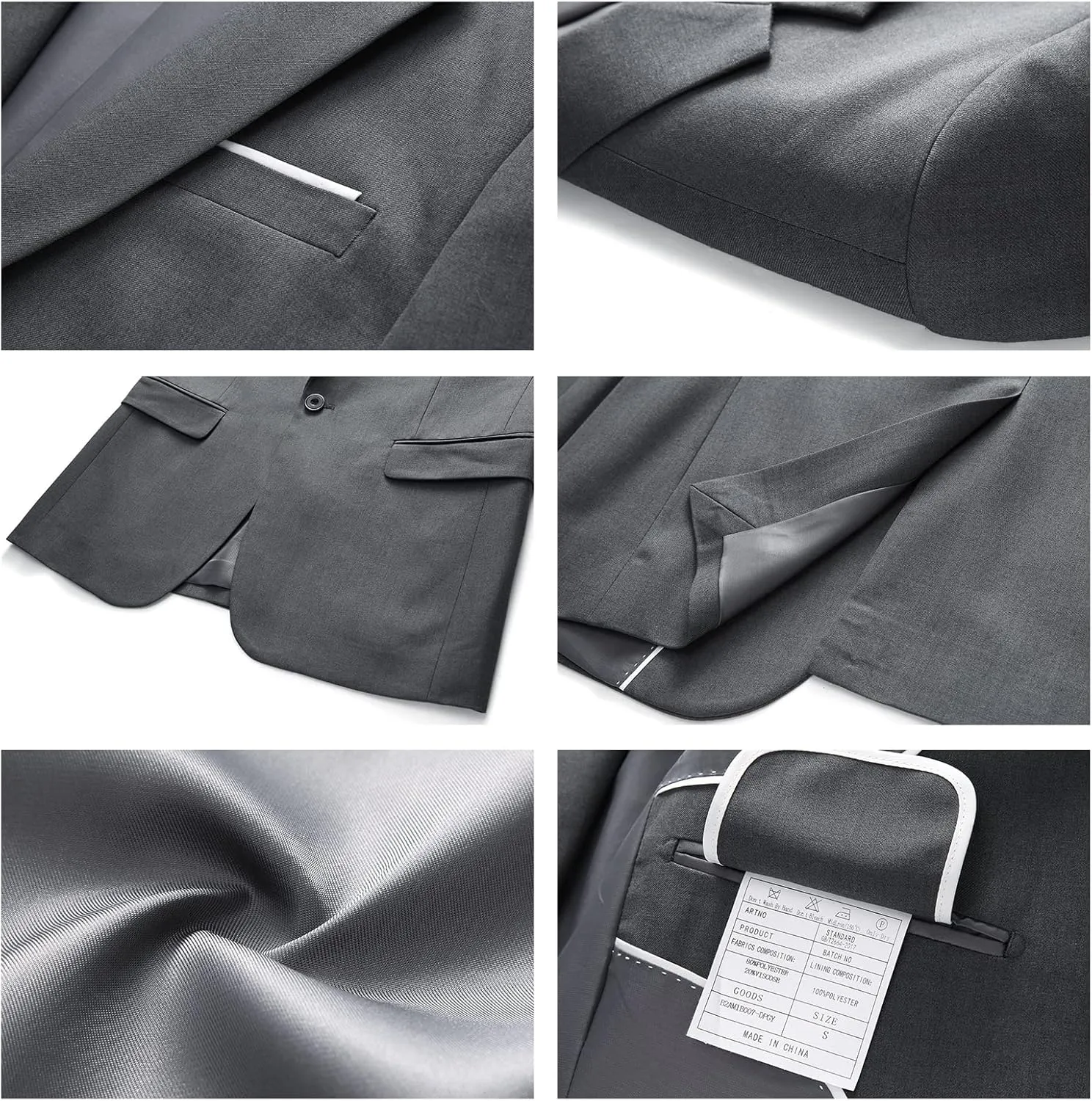 Men's Suit Blazer Jacket Slim Fit Casual One Button Lightweight Sport Coats Formal Dress Daily Business Suit Jacket