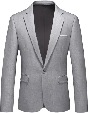 Men's Suit Blazer Jacket Slim Fit Casual One Button Lightweight Sport Coats Formal Dress Daily Business Suit Jacket