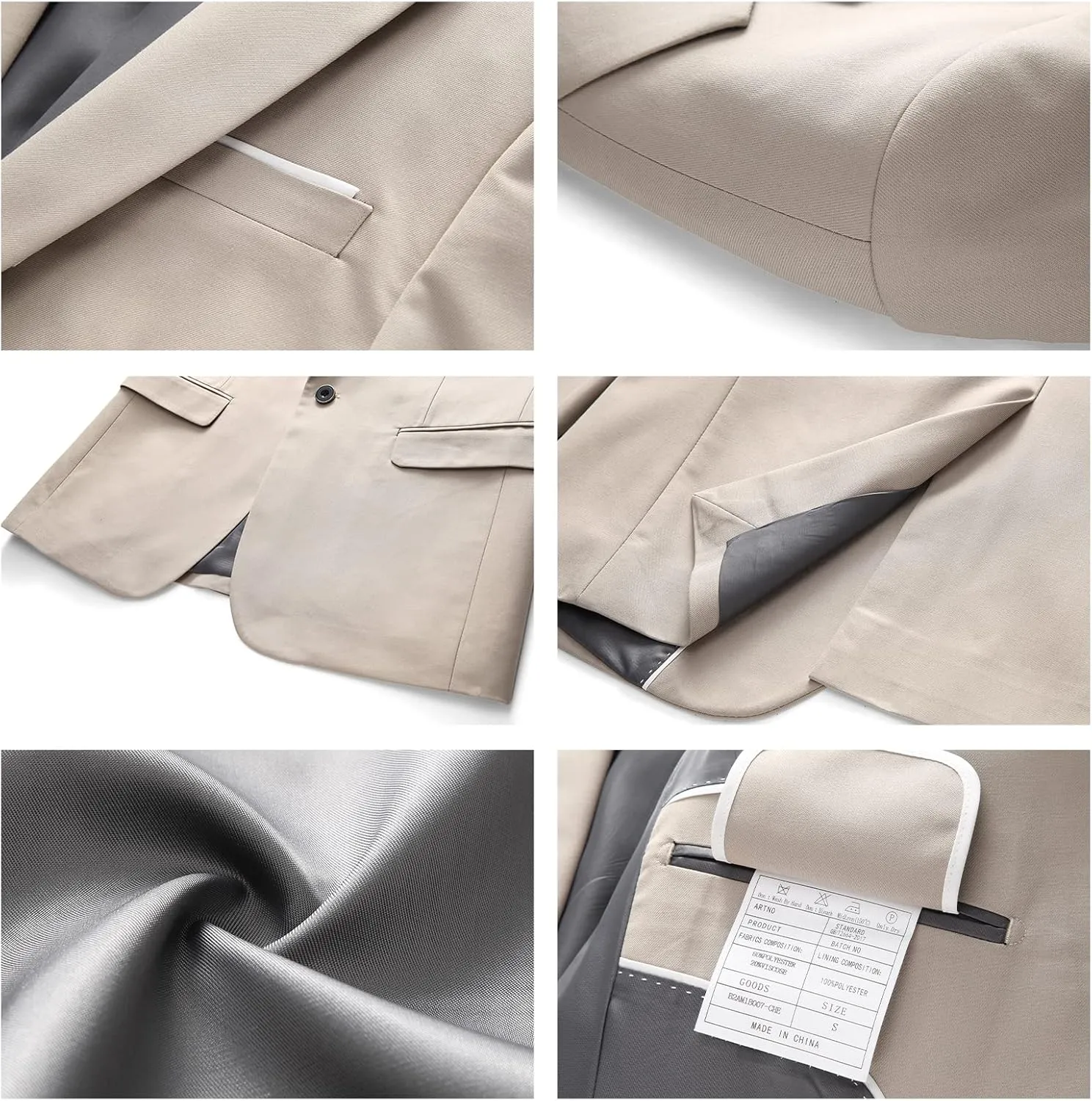 Men's Suit Blazer Jacket Slim Fit Casual One Button Lightweight Sport Coats Formal Dress Daily Business Suit Jacket