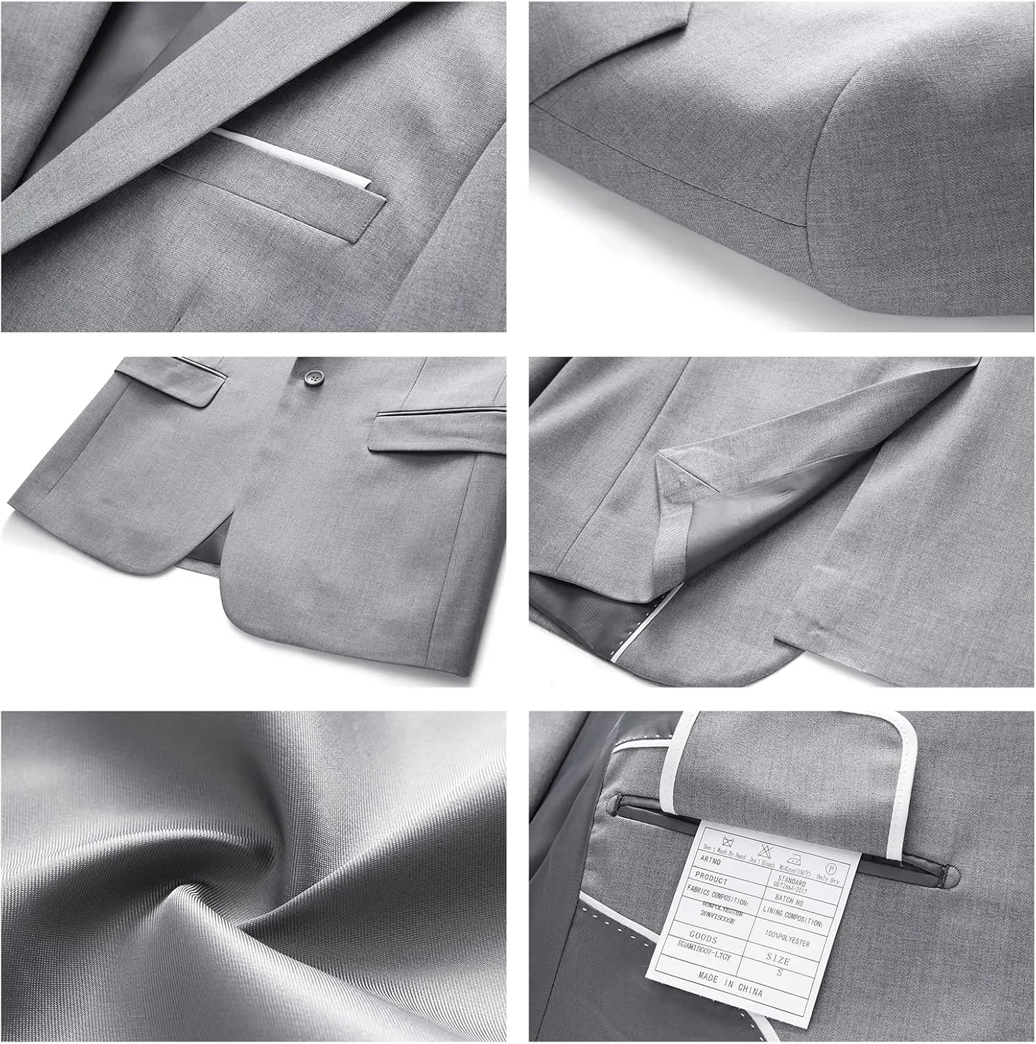 Men's Suit Blazer Jacket Slim Fit Casual One Button Lightweight Sport Coats Formal Dress Daily Business Suit Jacket
