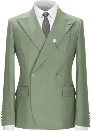 Mens Suit Blazer Slim Fit Two Button Sport Coat Casual Suit Jacket Peak Lapel Wedding Business Suit Blazer(1 Jacket)