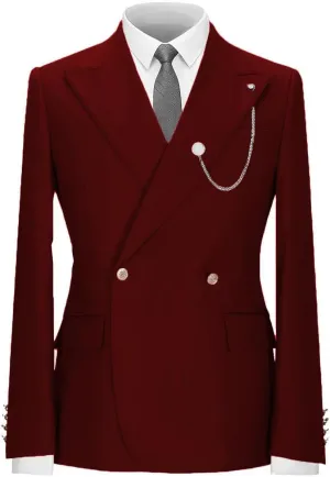 Mens Suit Blazer Slim Fit Two Button Sport Coat Casual Suit Jacket Peak Lapel Wedding Business Suit Blazer(1 Jacket)