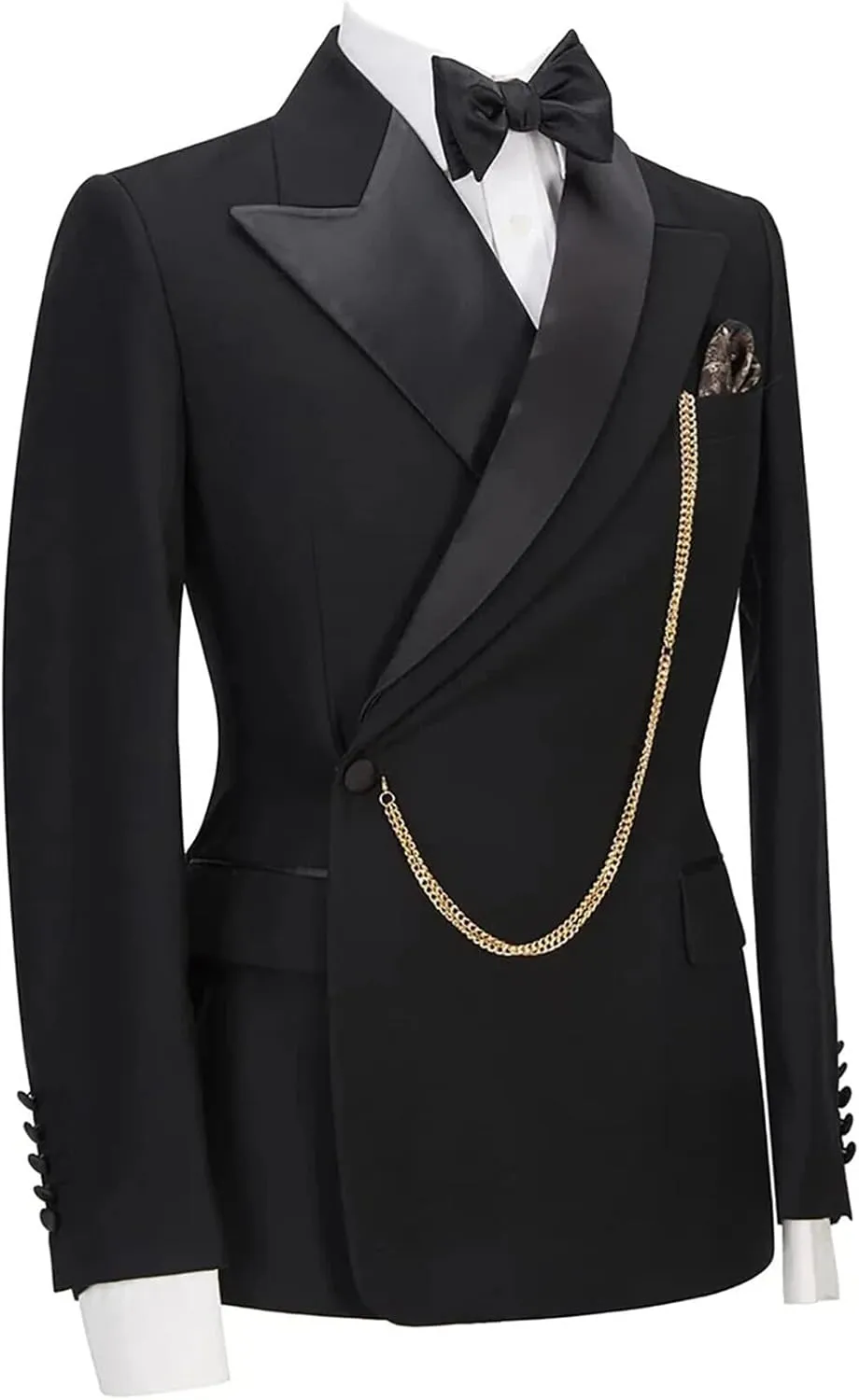 Mens Suit Slim Fit - 2 Piece Suits for Men Peak Lapel Wedding Suits One Button Tuxedo Blazer & Pants
