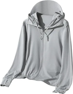 Men's Thin Hoodies Summer Outfit Solid Color Zip Up Fishing Hoodie Long Sleeve Comfort Trendy Casual Tops