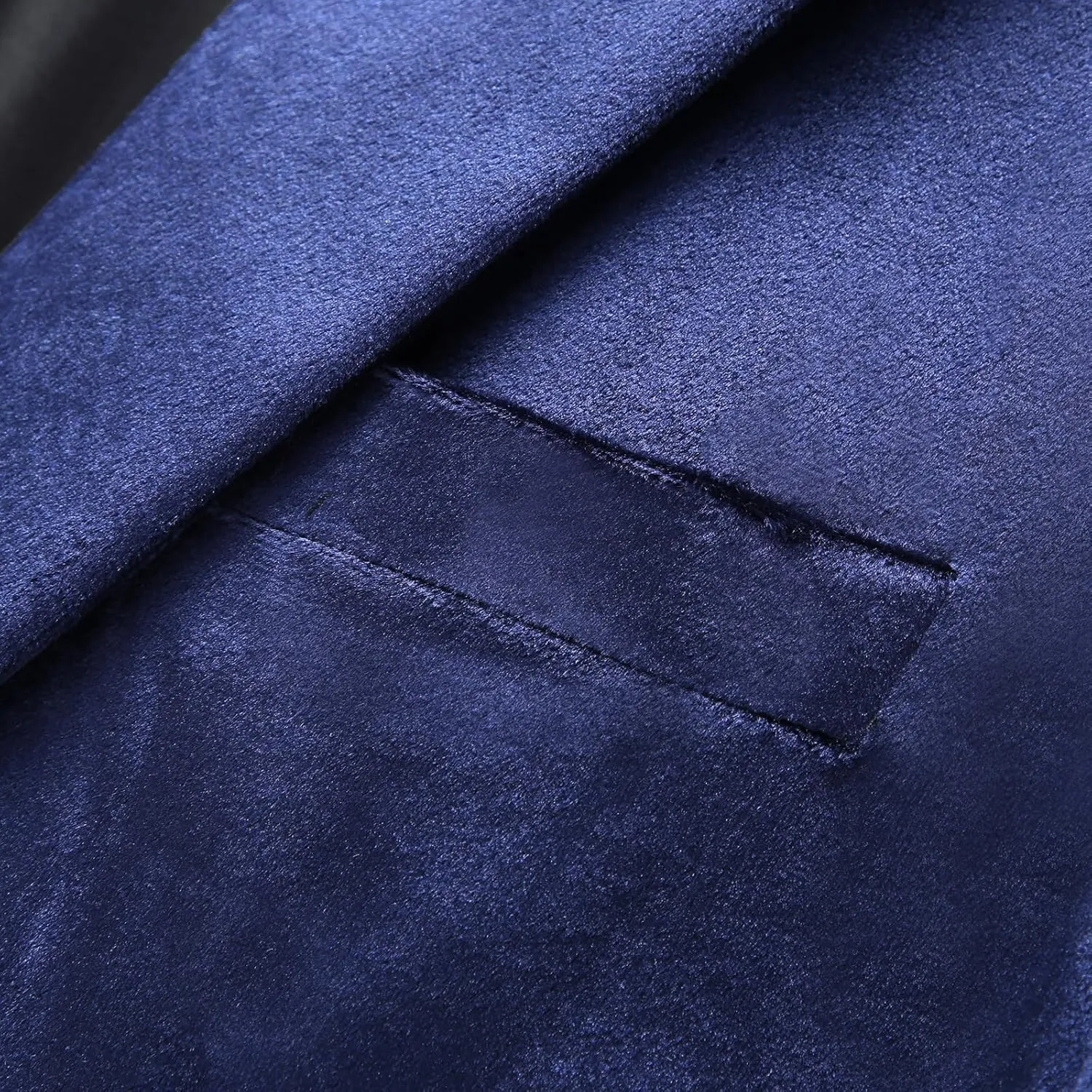 Mens Velvet Blazer Jacket Slim Fit Dress Tuxedo Suit Jacket One Button Notch Lapel for Dinner Party Prom Wedding Sports Coat