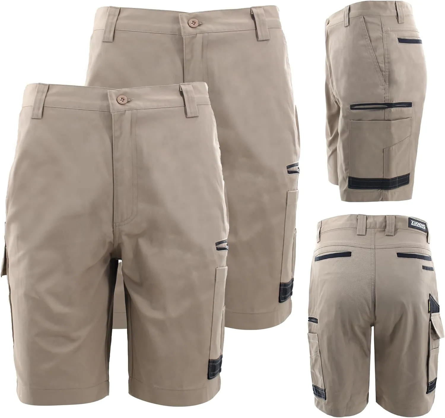 Men's Work Utility Shorts Lightweight Relaxed-Fit Multi-Pocket Work Short.