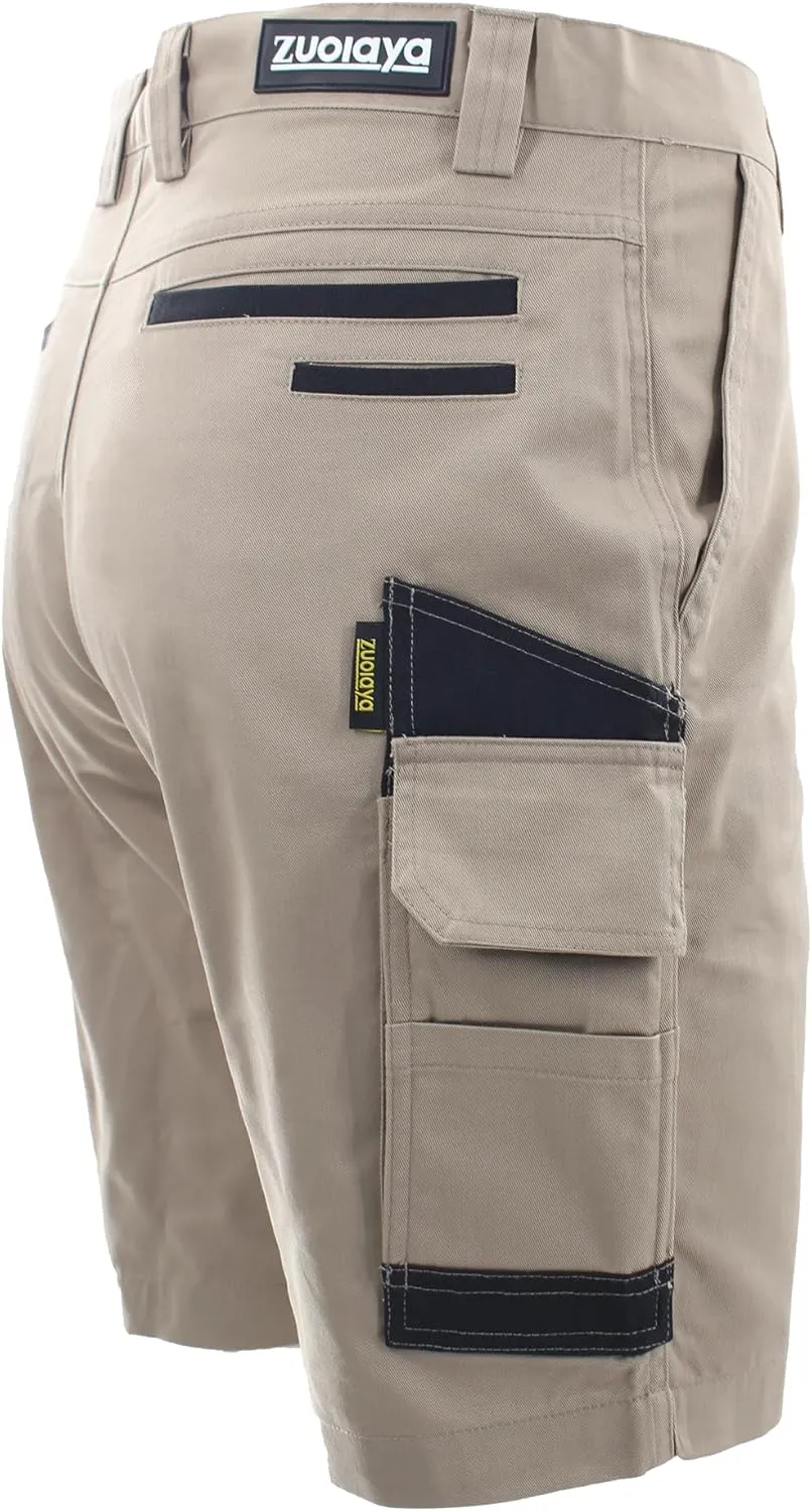Men's Work Utility Shorts Lightweight Relaxed-Fit Multi-Pocket Work Short.