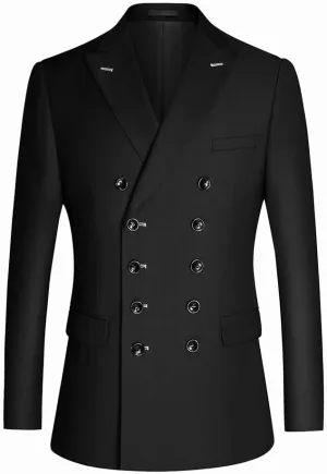 Mi Bo Tong Men's Suit Blazer Double Breasted Suit Jacket Slim Fit Mens Sports Coats Blazers