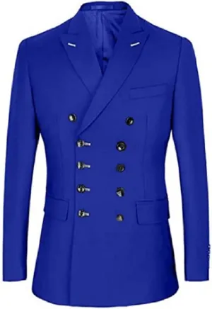 Mi Bo Tong Men's Suit Blazer Double Breasted Suit Jacket Slim Fit Mens Sports Coats Blazers