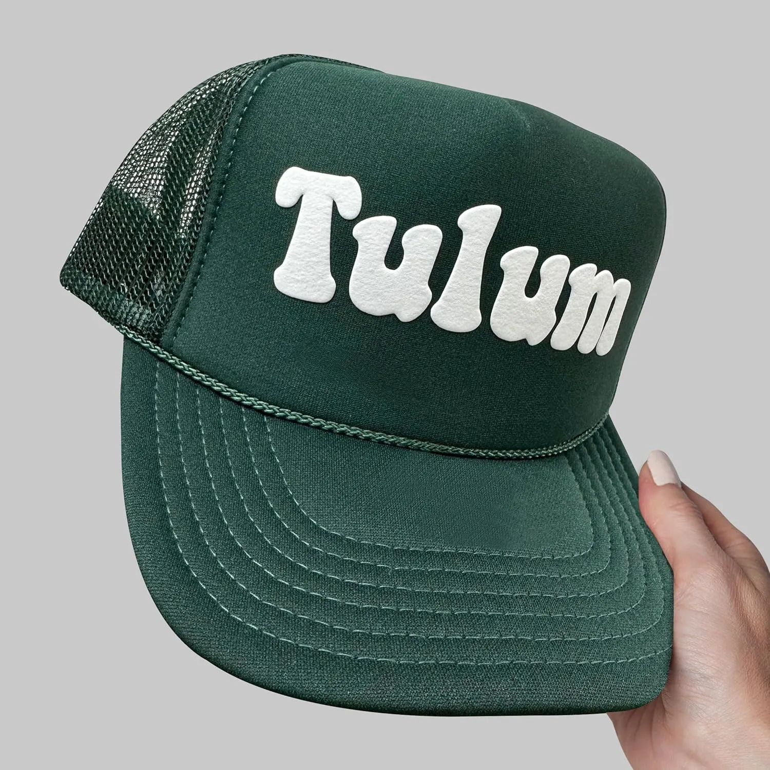 NACRE APPAREL Puff Trucker Hat Puff Vinyl Printed Trucker Hat Foam Trucker Hat