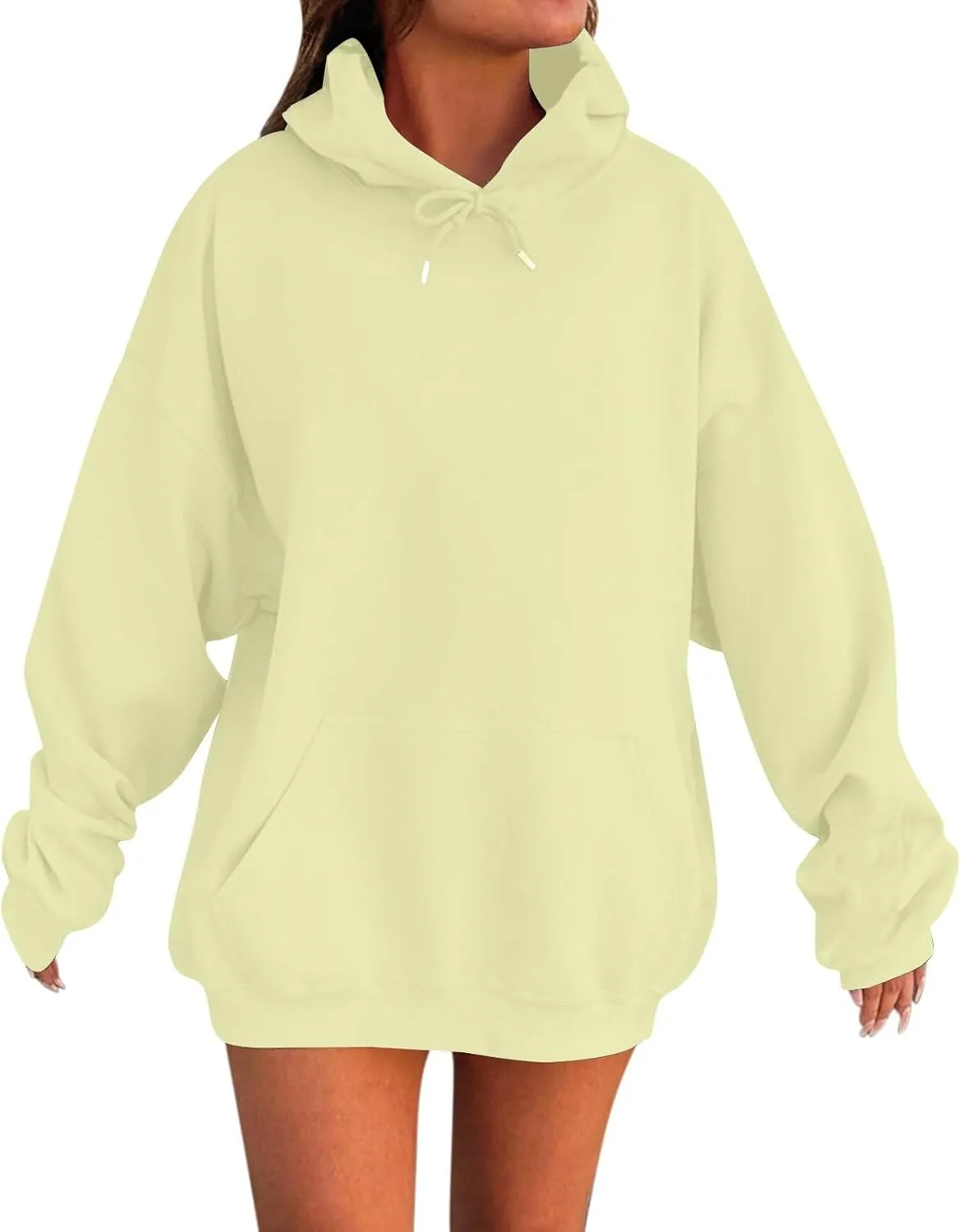 Oversized Hoodies for Women Casual Fleece Sweatshirts Trendy Drawstring Pullover Sweaters Cute Hoodie with Pocket